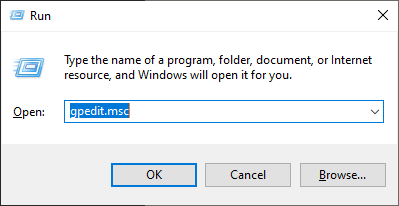 Run: gpedit.msc