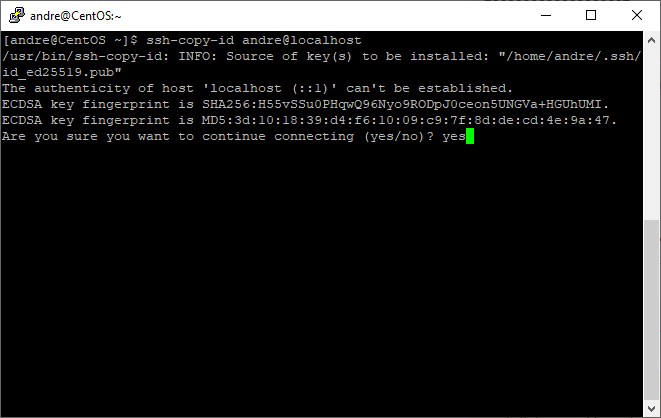 Running ssh-copy-id